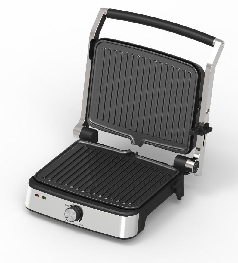 180 Degree Open 4 Slice Grill Commercial Portable Electric Meat Pie Maker Contact Panini Sandwich Press Grill