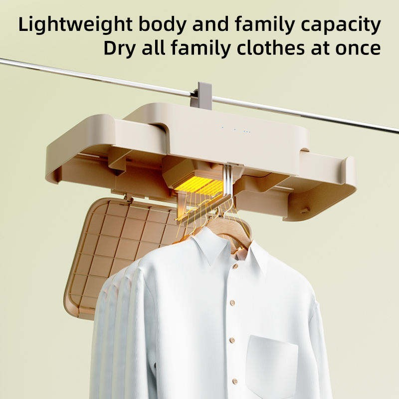 Remote Control Foldable Dryer Telescopic Pull-out Rod for Efficient Drying Portable Compact for Home Dorm Travel Use