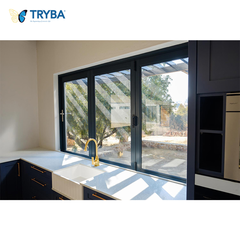 energy Saving Soundproof Double Glazed Grill Design Thermal Break Aluminum Swing Casement Windows for Kitchen Bedroom Villa