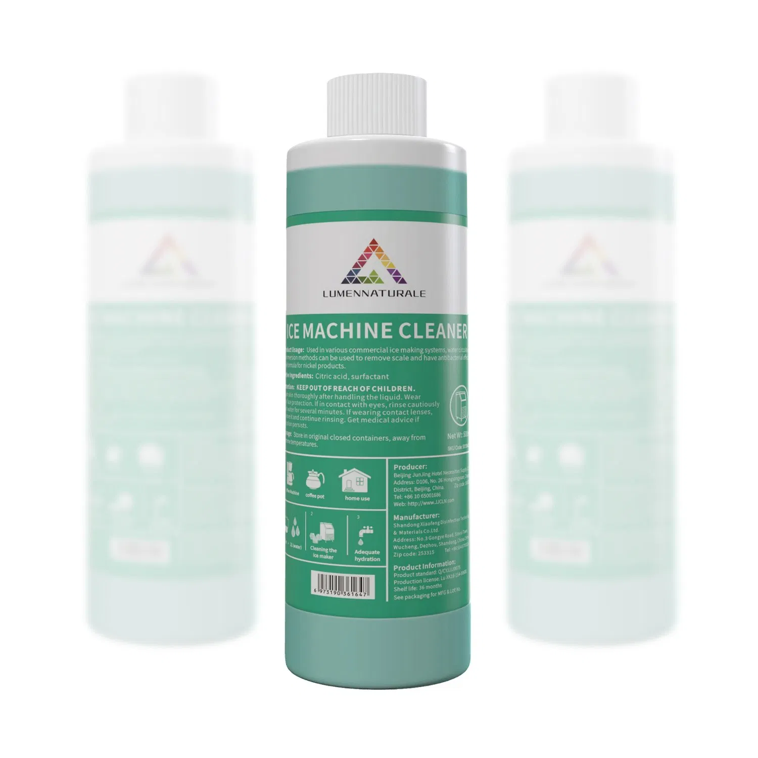 Ice Machine Cleaning Detergent Liquid Residue-Free Cleaner for Fresh Ice Maker Machine