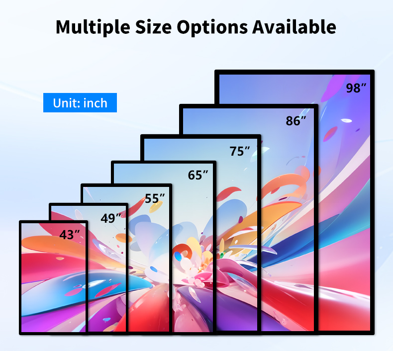 4K LCD Screen with 1000CD Brightness for High-Impact Advertising Digital Advertising Board Vertical Advertising Screen