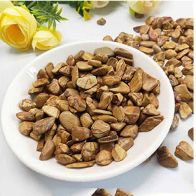 3mm-30mm Potted Decorative Wood Grain Pebbles Stone for Garden