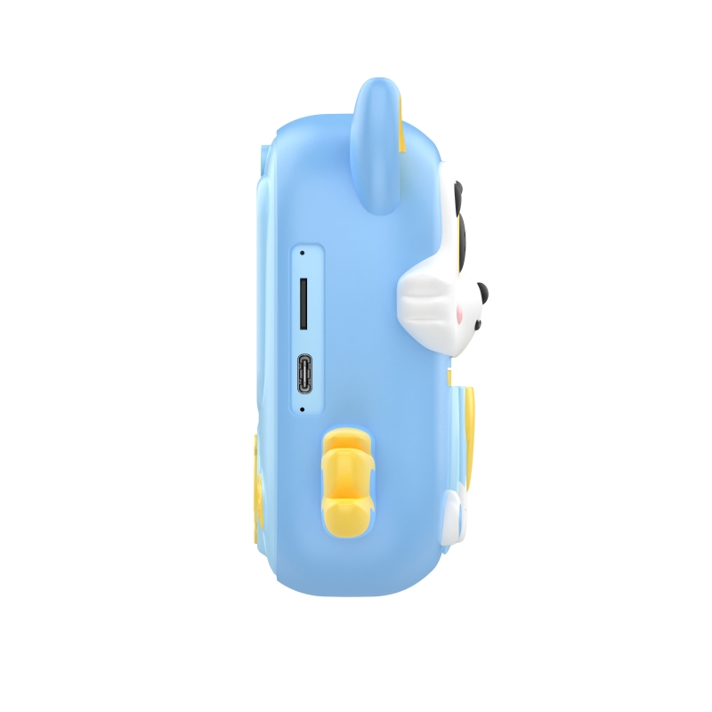 Glorytech Rechargeable 2.4 Inch Fun Blue Fox Shape Mini Instant Print Camera for Kids