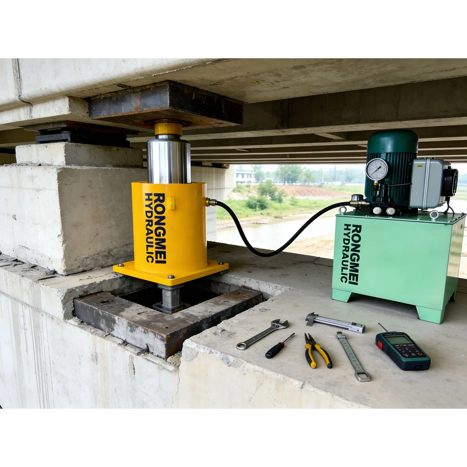 Гидравлический домкрат двойного действия DQF-1000