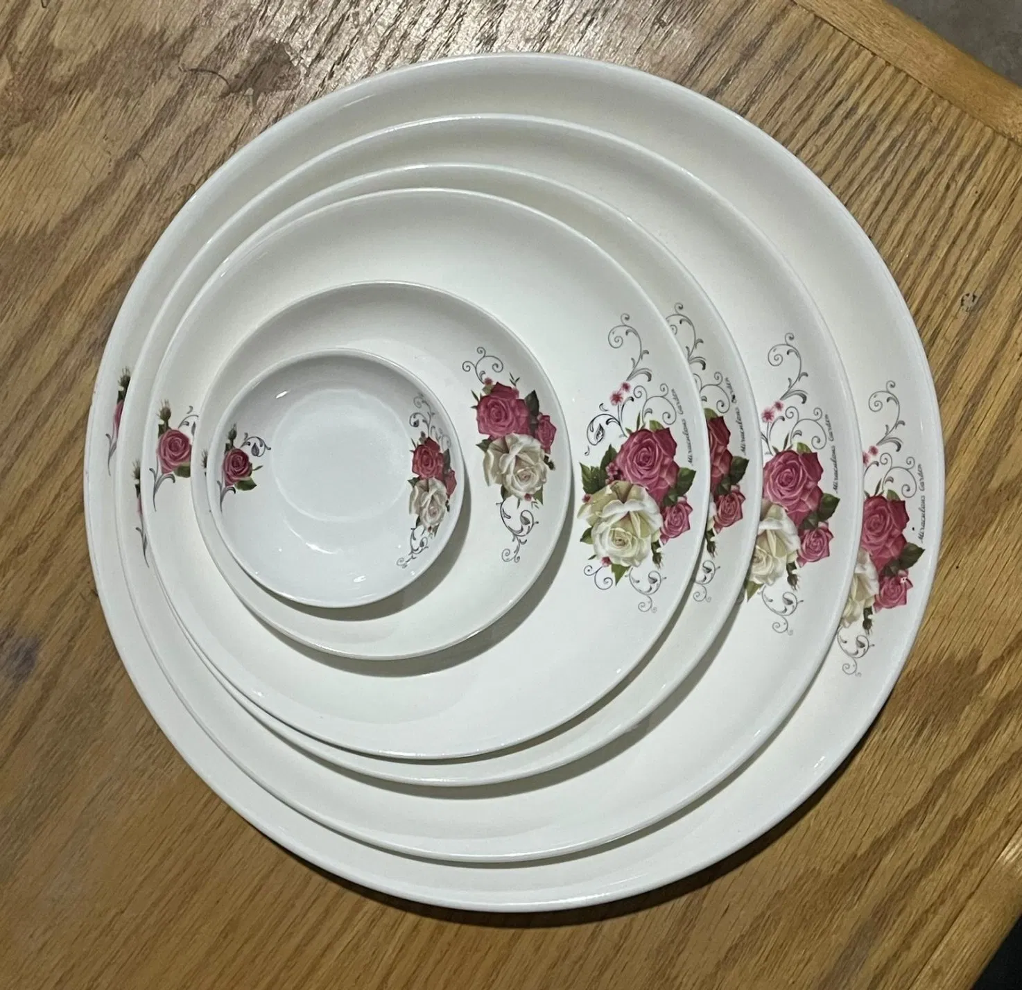 Rice Pasta Fuirt Plate Size 6"-14" Pad Printing Porcelain Ceramic Tableware
