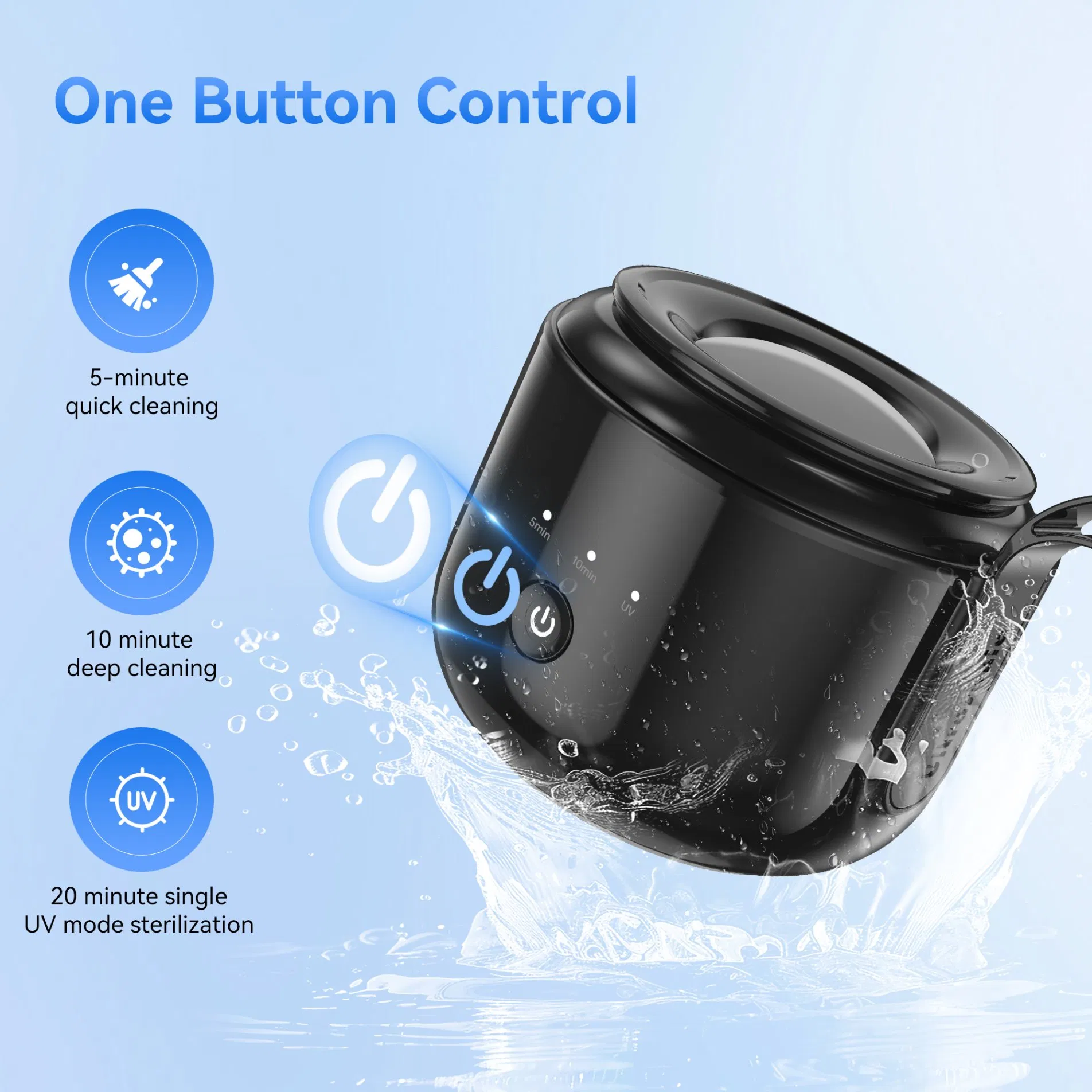 Smart Retainer Mouth Guard Aligner Cleaning Rechargeable Ultrasonic Cleaner Portable