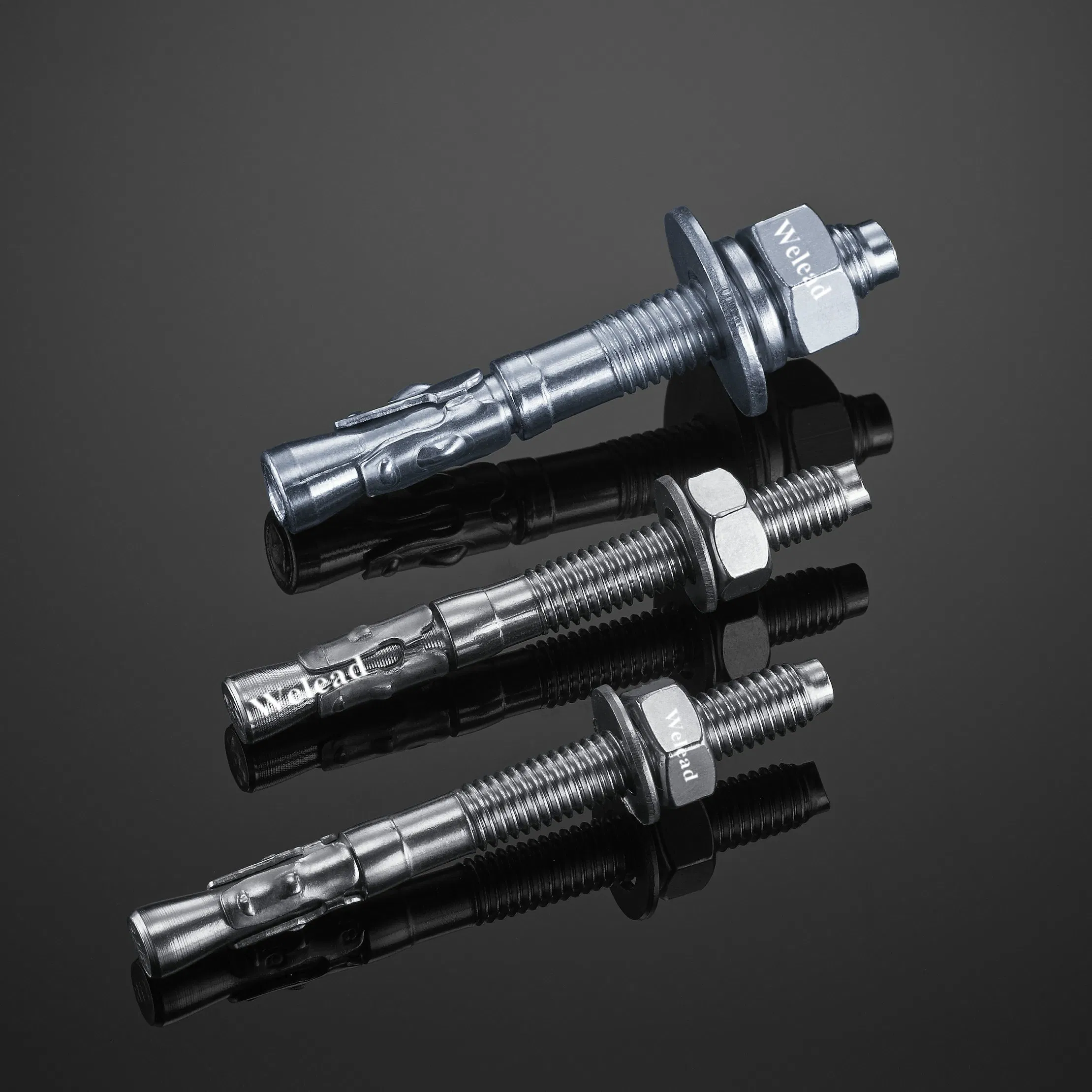 1/2 X 6 Wedge Anchor Throughbolt Expansion Concrete Fastener Mild Carbon Steel Stainless Full Threaded Bolt China Factory