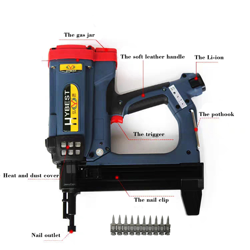 Пневматический гвоздезабивной пистолет GSR40 для бетона