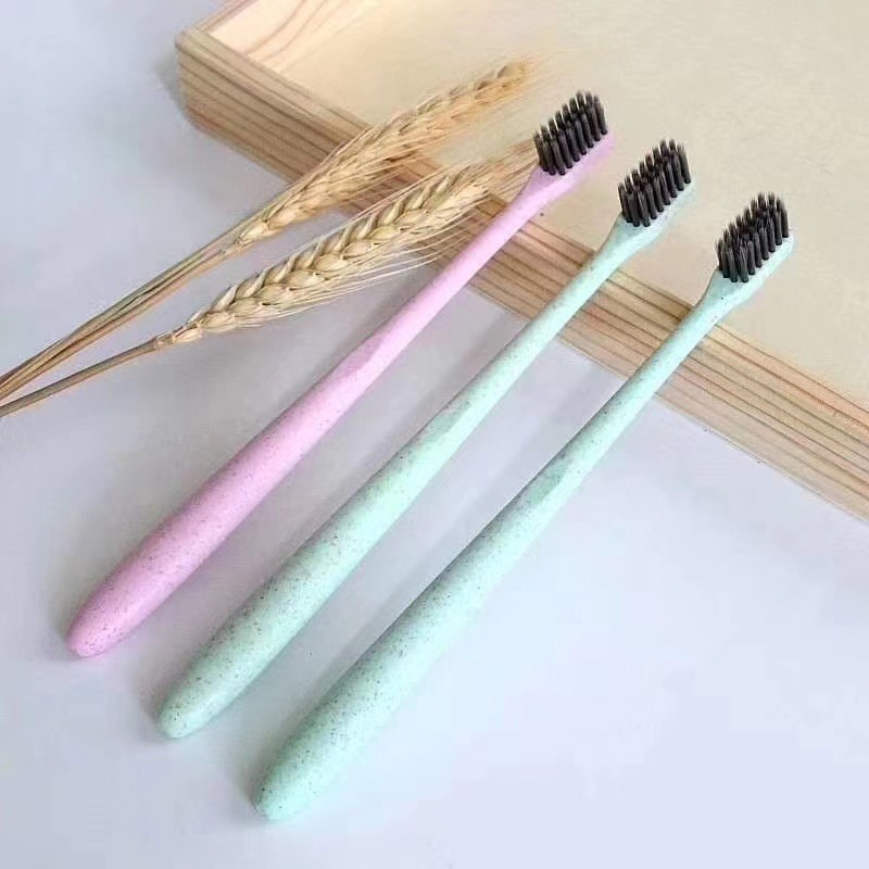 Biodegradable Wheat Straw Starch Toothbrush for Hotel Amenities