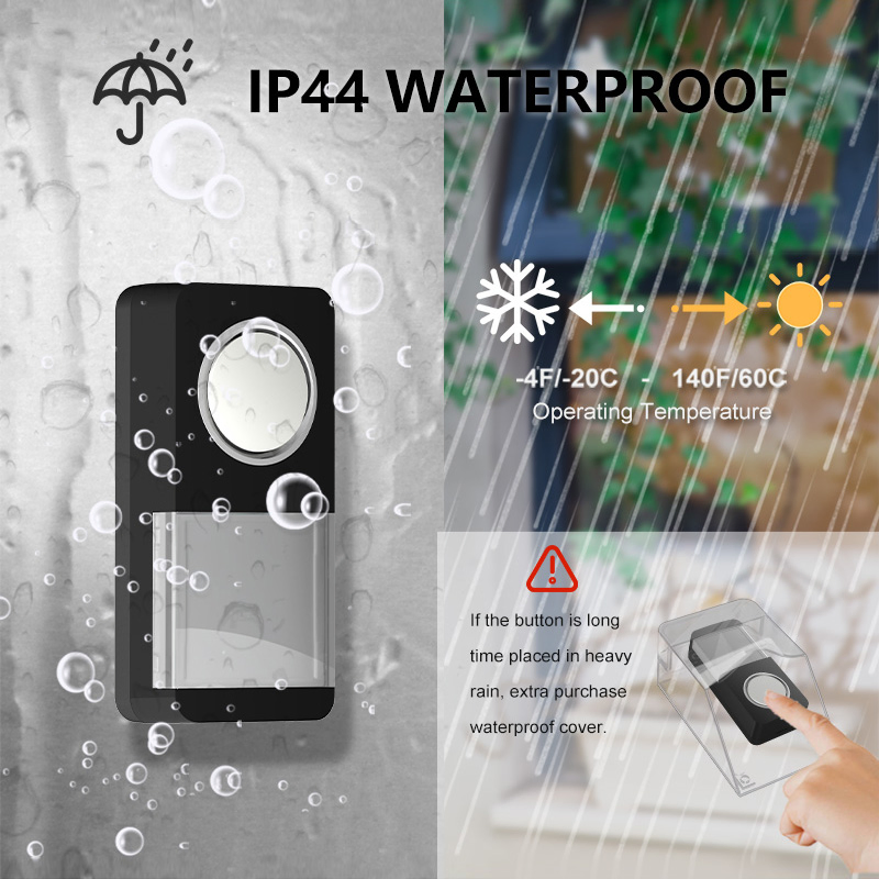 Long Distance Waterproof Wireless Doorbell Chime for Home Use