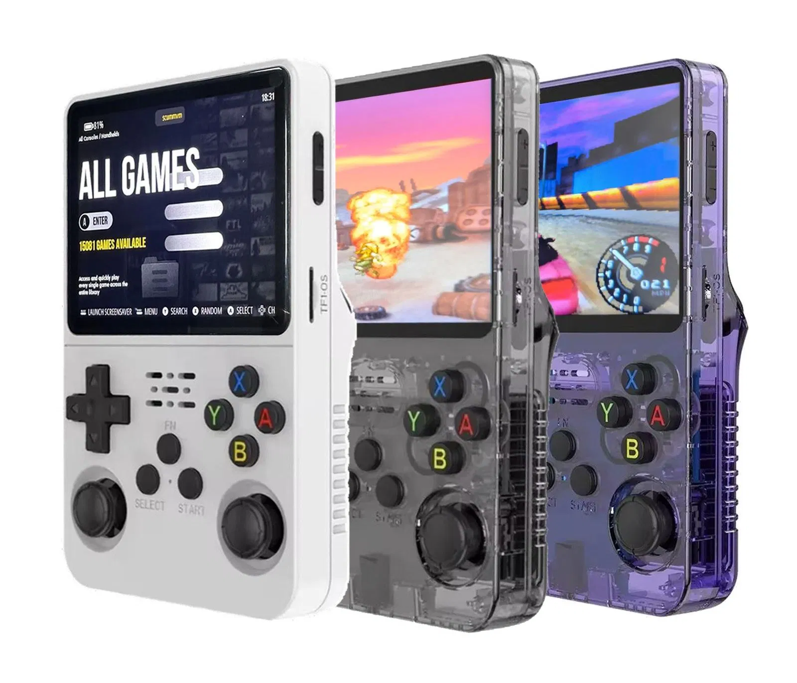 Портативная консоль R36s с 15000+ игр, 64GB