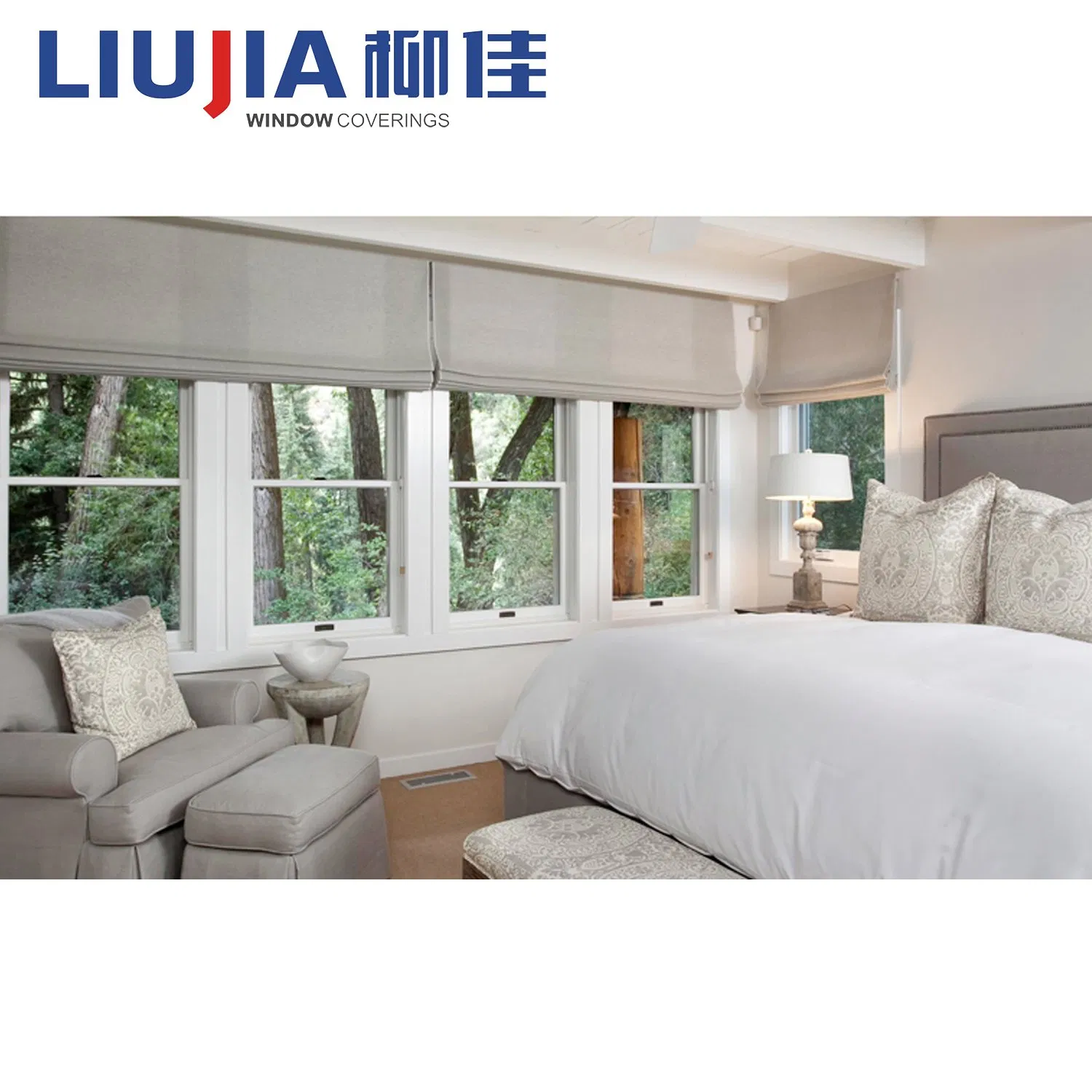 Motorized Roman Blinds with Accessories