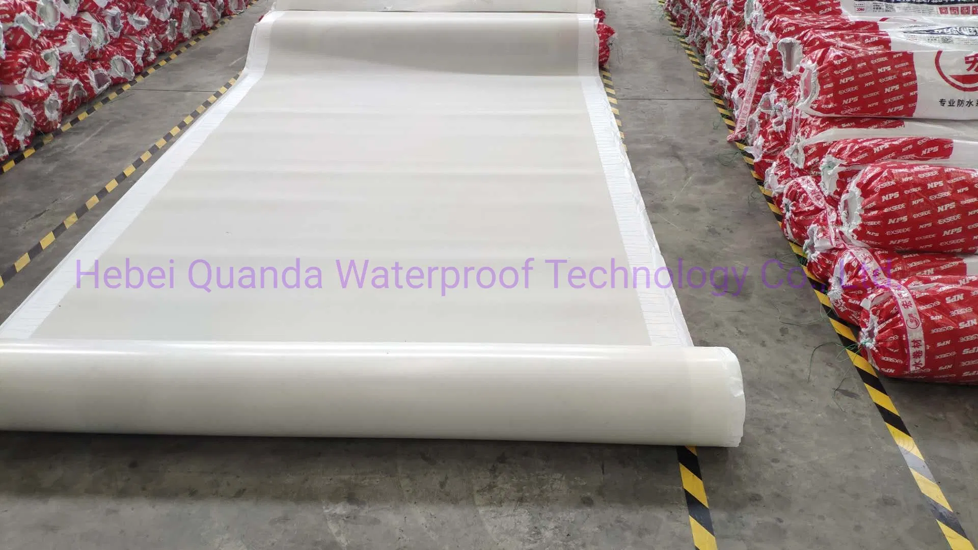 1.2 White Sands Self-Adhesive HDPE Waterproof Membrane Non-Asphalt High Polymer Waterproof Membrane with Sands