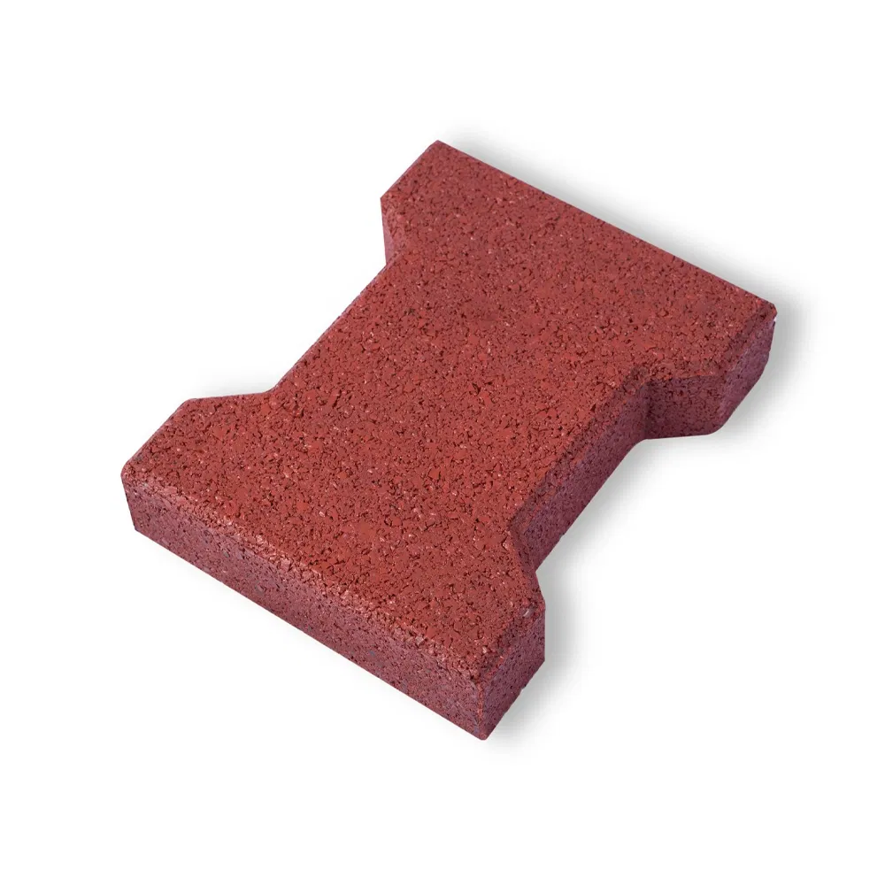 Factory Customized Long Life Outdoor Dog Bone Shape Rubber Brick Pavers for Walkway/Park