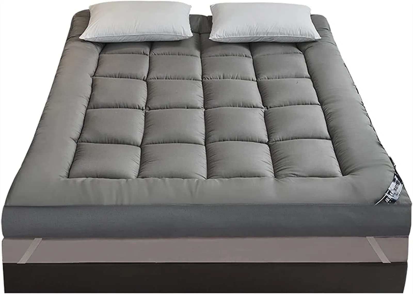 Soft Sleeping Pad Topper Down Alternative Fill Quilted Protect Bed Mattress