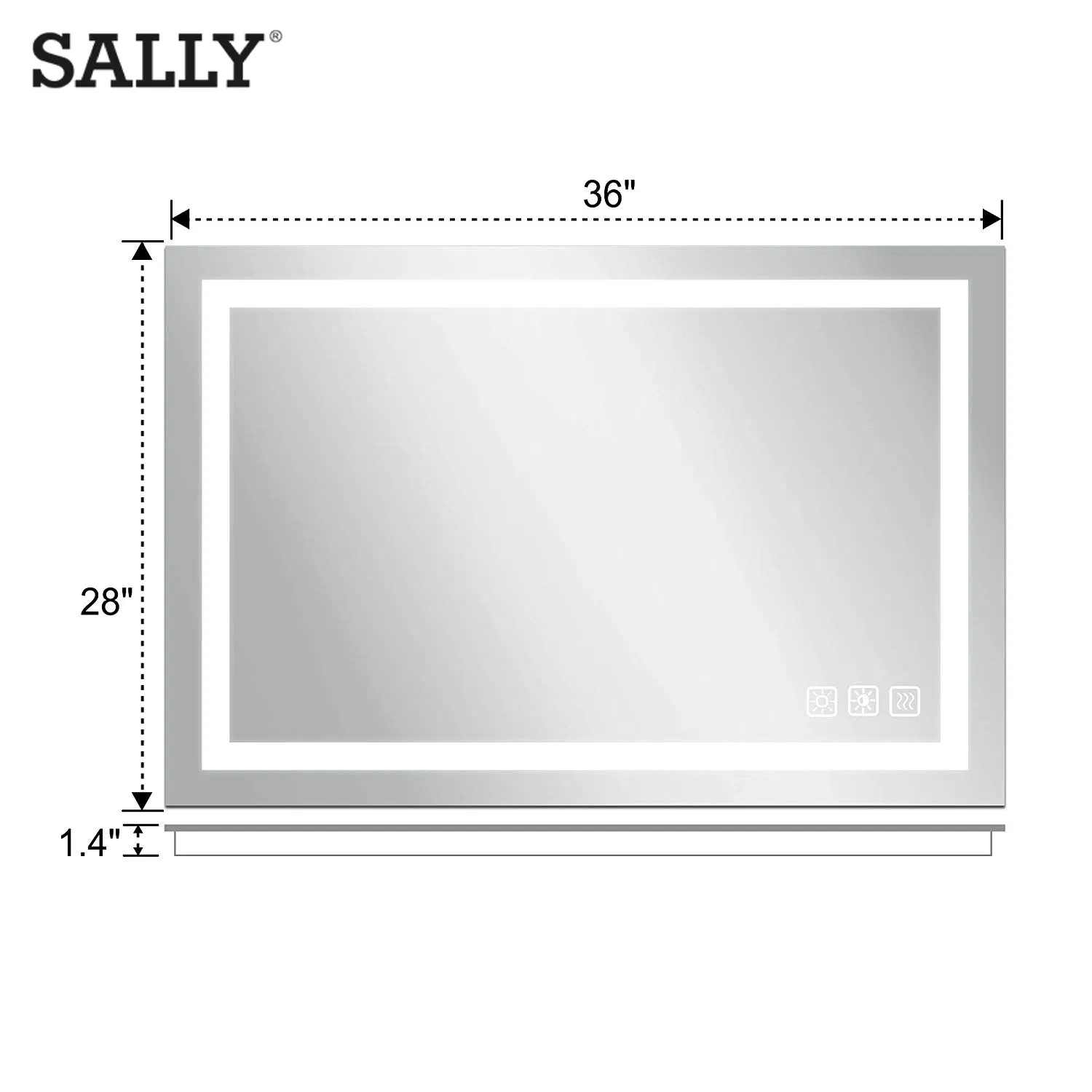 Elegant Touch Sensor LED Makeup Mirror for Home Use