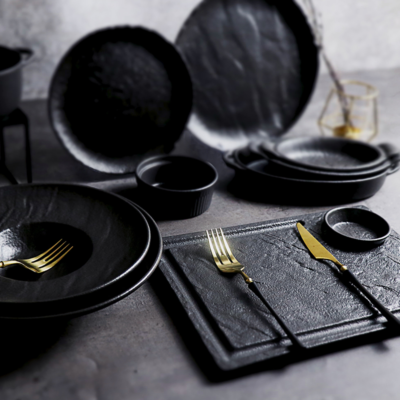 Wholesale High Grade Matt Glaze Plates Set Dinnerware Dining Ceramic Dinnerware Set