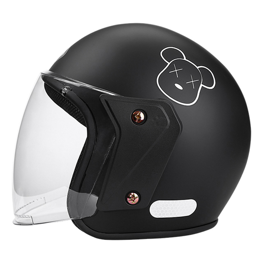 Защитный шлем мотоциклетный полуоткрытый с быстросъемным ремнем