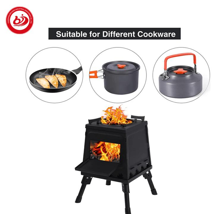Wholesale Customization Barbecue Portable Outdoor Picnic Camping Stove Wood Burning Warming Folding Stove Fire Pit