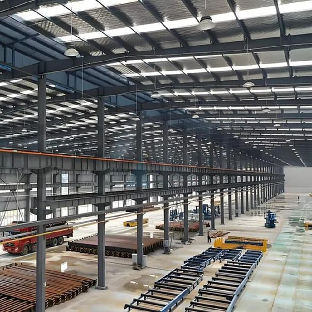 Prefab Industrial Metal Structural Steel Frame Storage Construction Warehouse