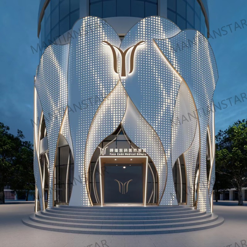 Modern Customized Arc-Shaped Waves Curved Metal Ceiling Wavy Baffle Aluminum Ceiling
