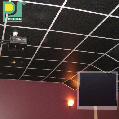 595*595mm Acoustic Mineral Fiber Ceiling Tiles
