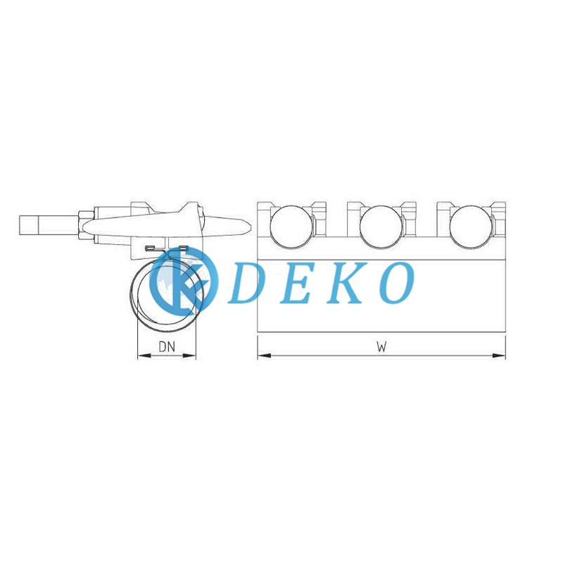 OEM Triple Bands Stainless Steel Ductile Iron Pipe Repair Couping Clamp