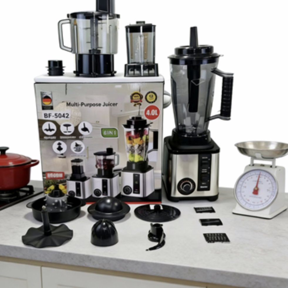 Multifunctional Baby Food Blender Juicer Extractor Stainless Steel 6 Blades 3 Speed 36db Quiet Motor