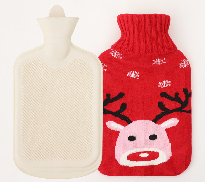 Personalized Custom Soft Hot Water Bottle Bag with Knitted Cover