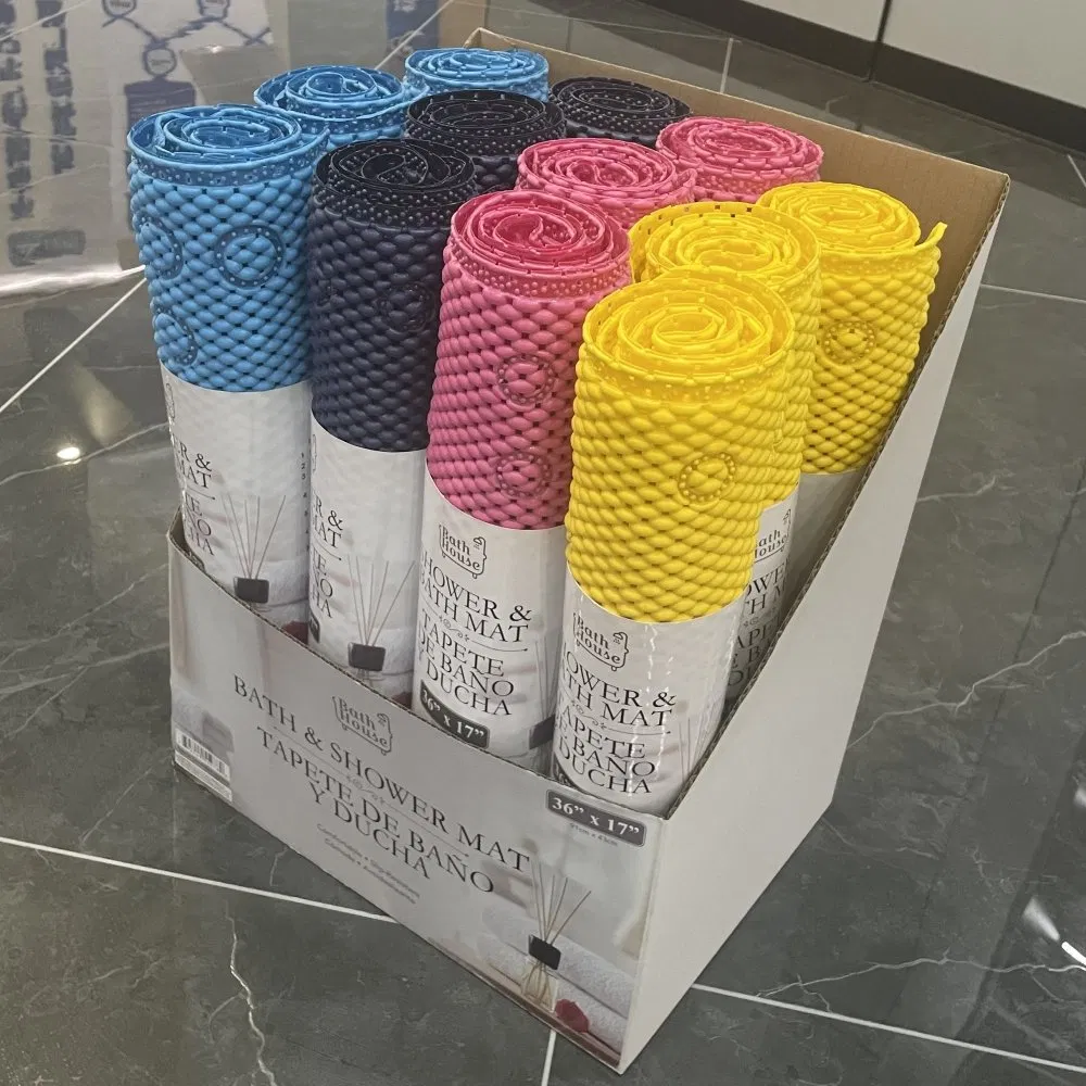 Customized Printed PVC Anti-Slip Bathtub Shower Bathroom Mat with Suction Cups
