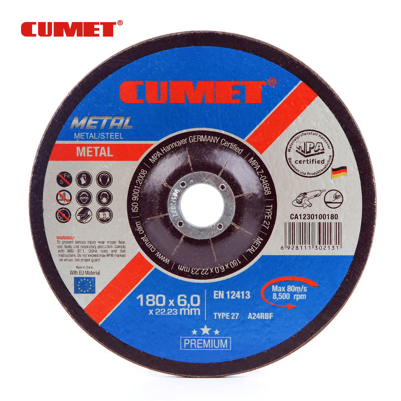 Cumet 7" Grinding Wheel for Metal Inox Abrasive with MPa Factory Price