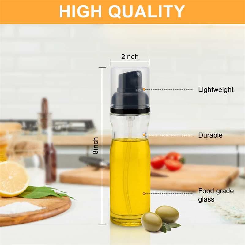 200ml Glass Olive Oil Sprayer for Cooking Oil Dispenser Bottle Spray Mister
