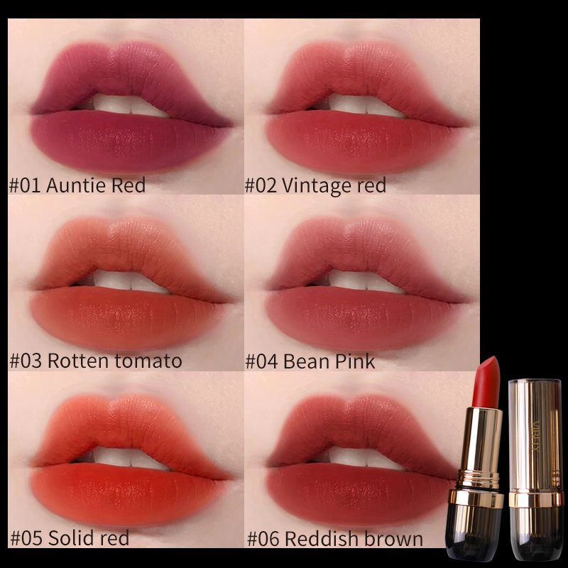 Wholesale OEM Organic Waterproof Lasting Mud Vegan Matte Lipstick Private Label Custom Logo Lip Stick