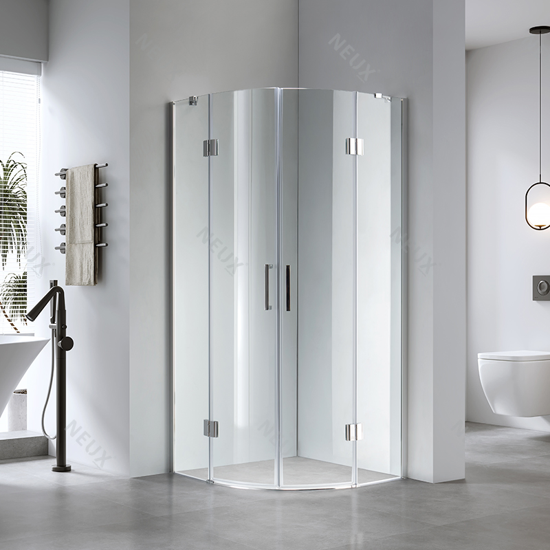 Modern Aluminum Frame Hinge Glass Door Corner Glass Shower Room