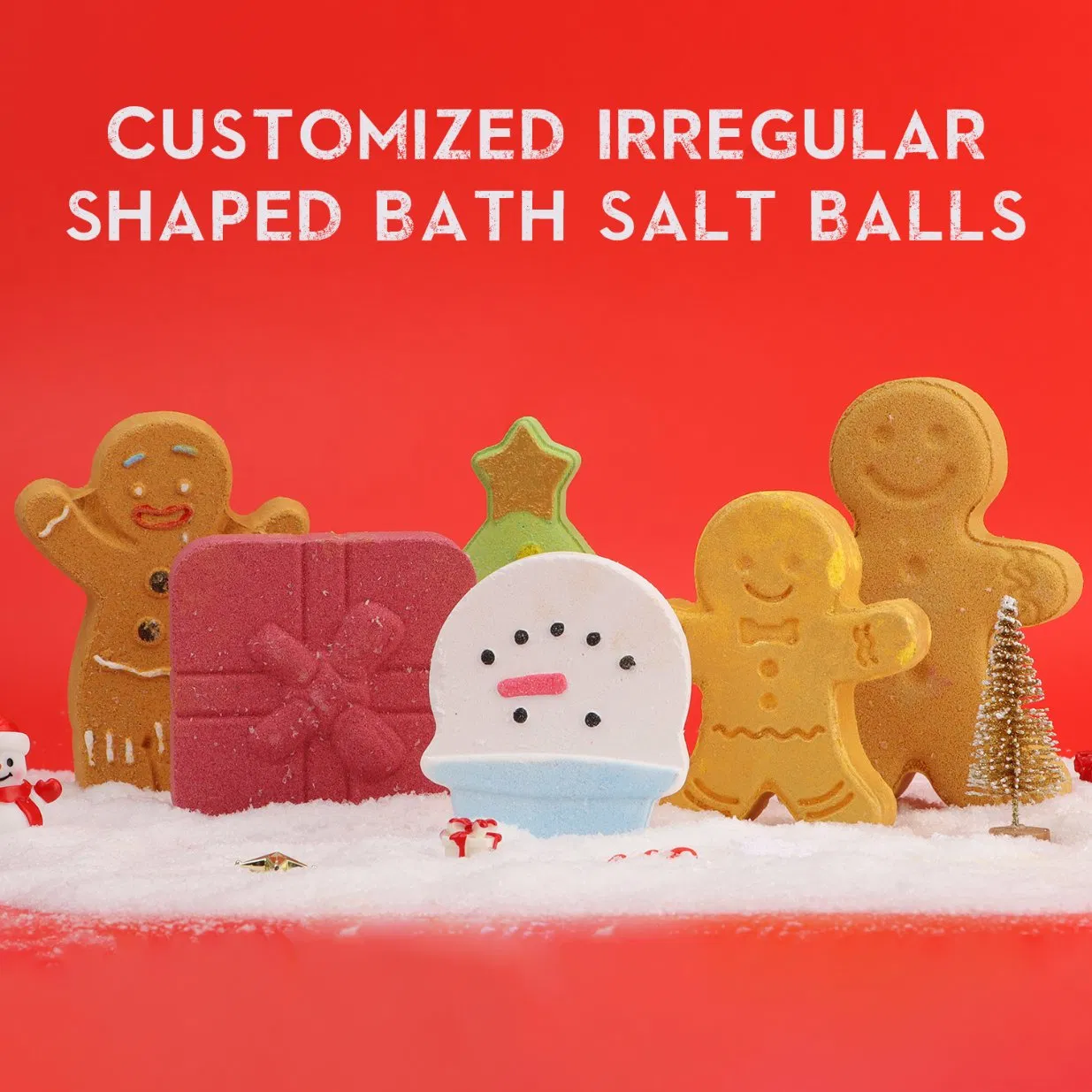 Handmade Organic Relaxing Bath Scented Fizzies Christmas Bath Bombs Gift Set for Home SPA Bombs