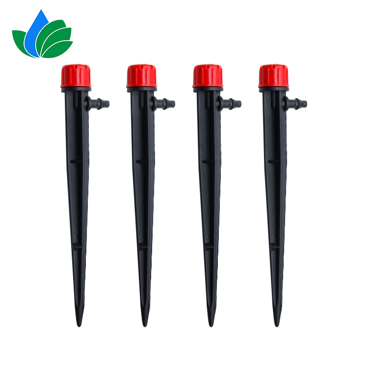 14-70L/H 13cm Height Adjustable Plastic Dripper with Stake for Garden Irrigation