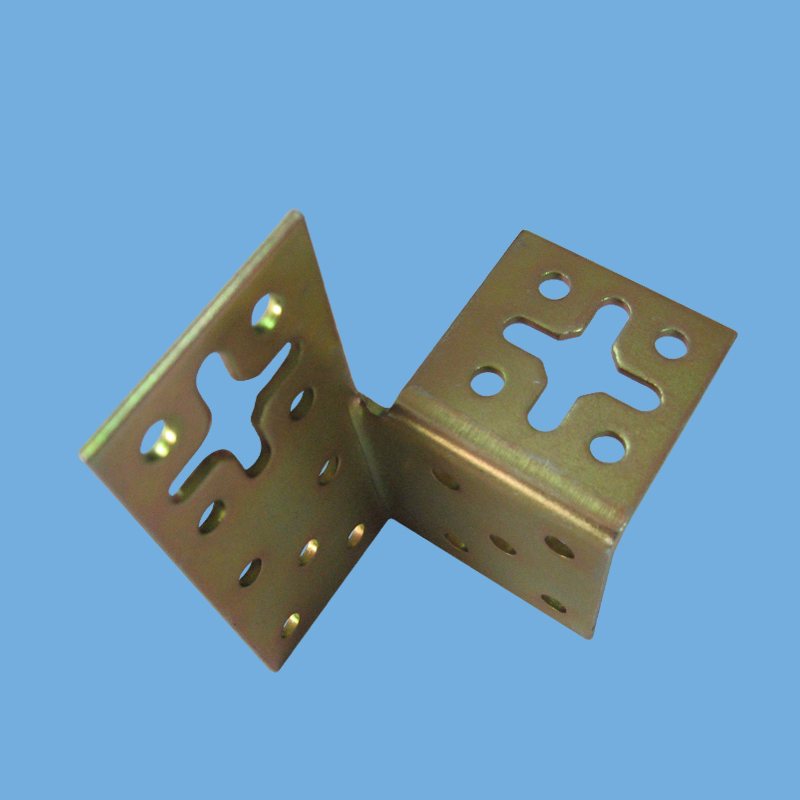 Yellow Zinc-Plated Angle Brackets for Wood