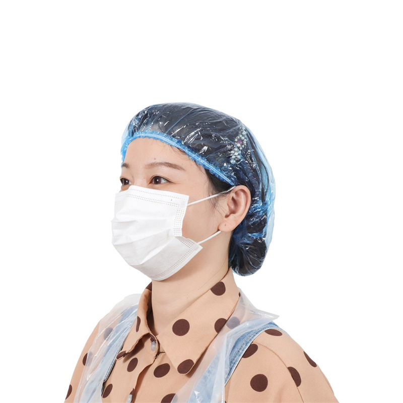 High Quality Cheap Waterproof Salon Hair Dry Processing Cap Custom PE Plastic Transparent Hair Cover Disposable Shower Caps