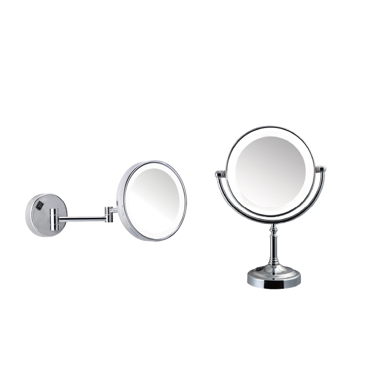 Hot Sale Hotel Double Sided Table Mirror with Light