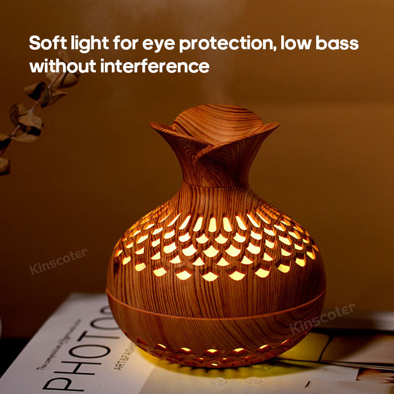 7 Color LED Night Light USB Wood Grain Ultrasonic Humidifier for Home