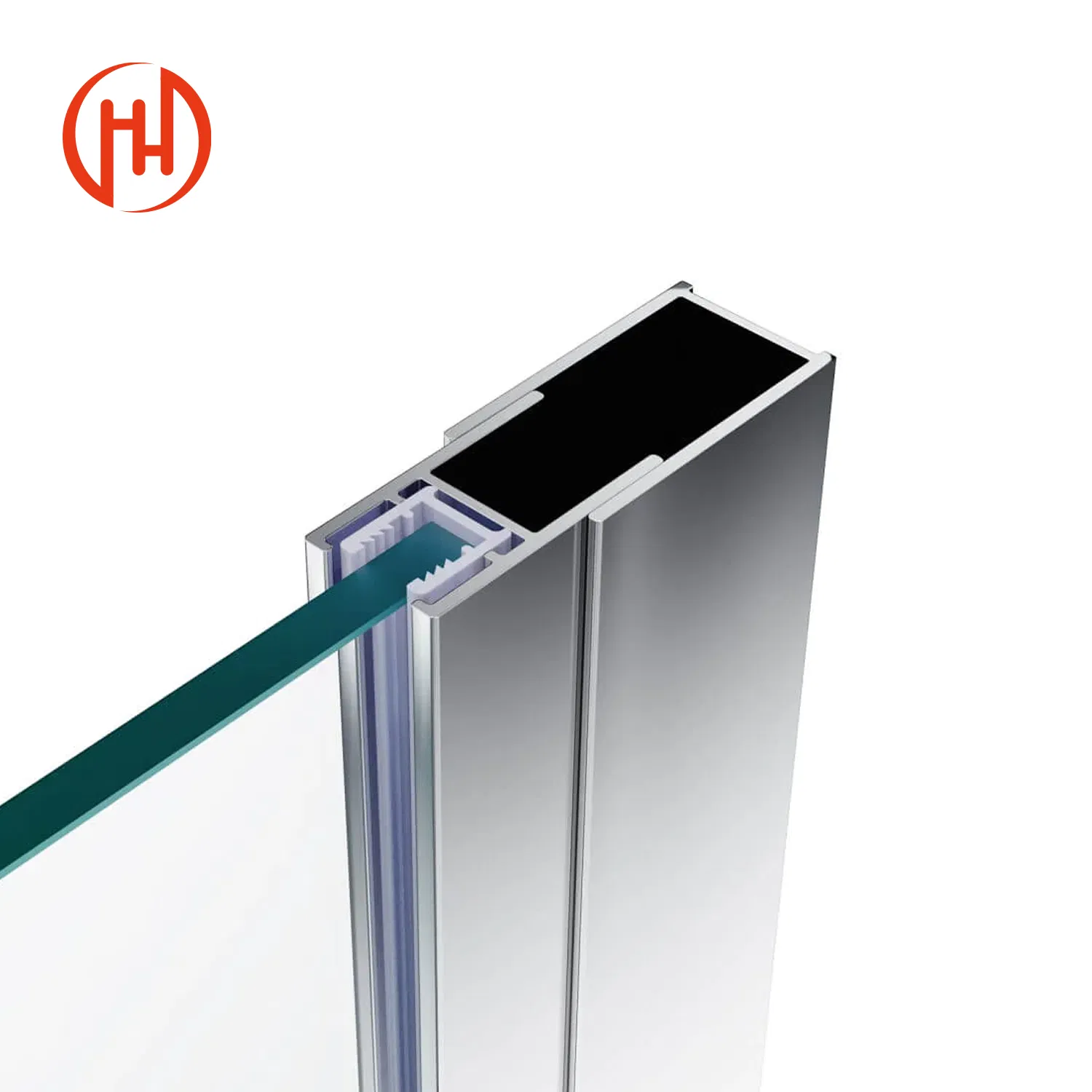 Aluminum Frame with Shelf Double Sliding Half Round Room Shower Enclosure