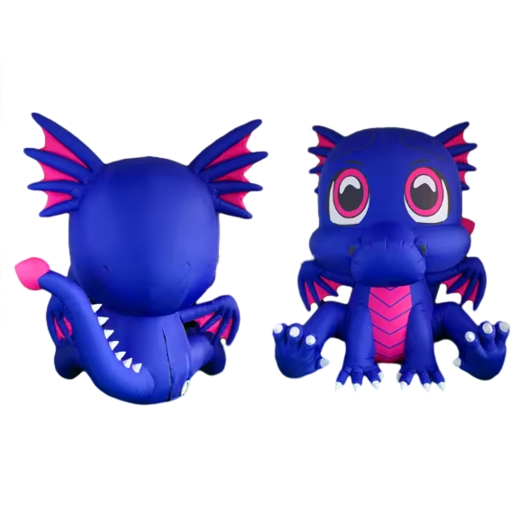 Beautiful and Grand Pink Purple Inflatable Giant Dragon with Good Advertising