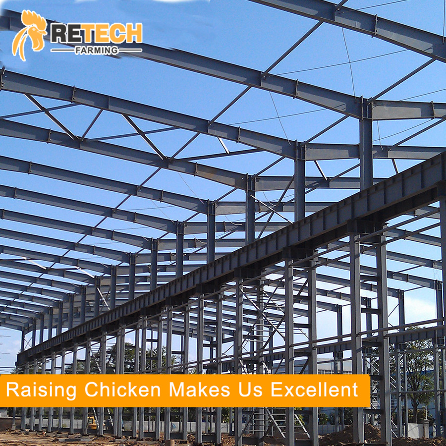 Low Cost Prefab Steel Structure Chicken House for Poultry Farming