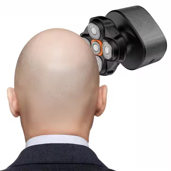 Ipx6 Waterproof Men's 5-in-1 Electric Rotary Shaver Professional Light Hair Trimmer Grooming Set