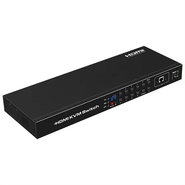 8 Port HDMI Kvm Switch 4K60Hz Support RS232/LAN Control Kvm Switcher