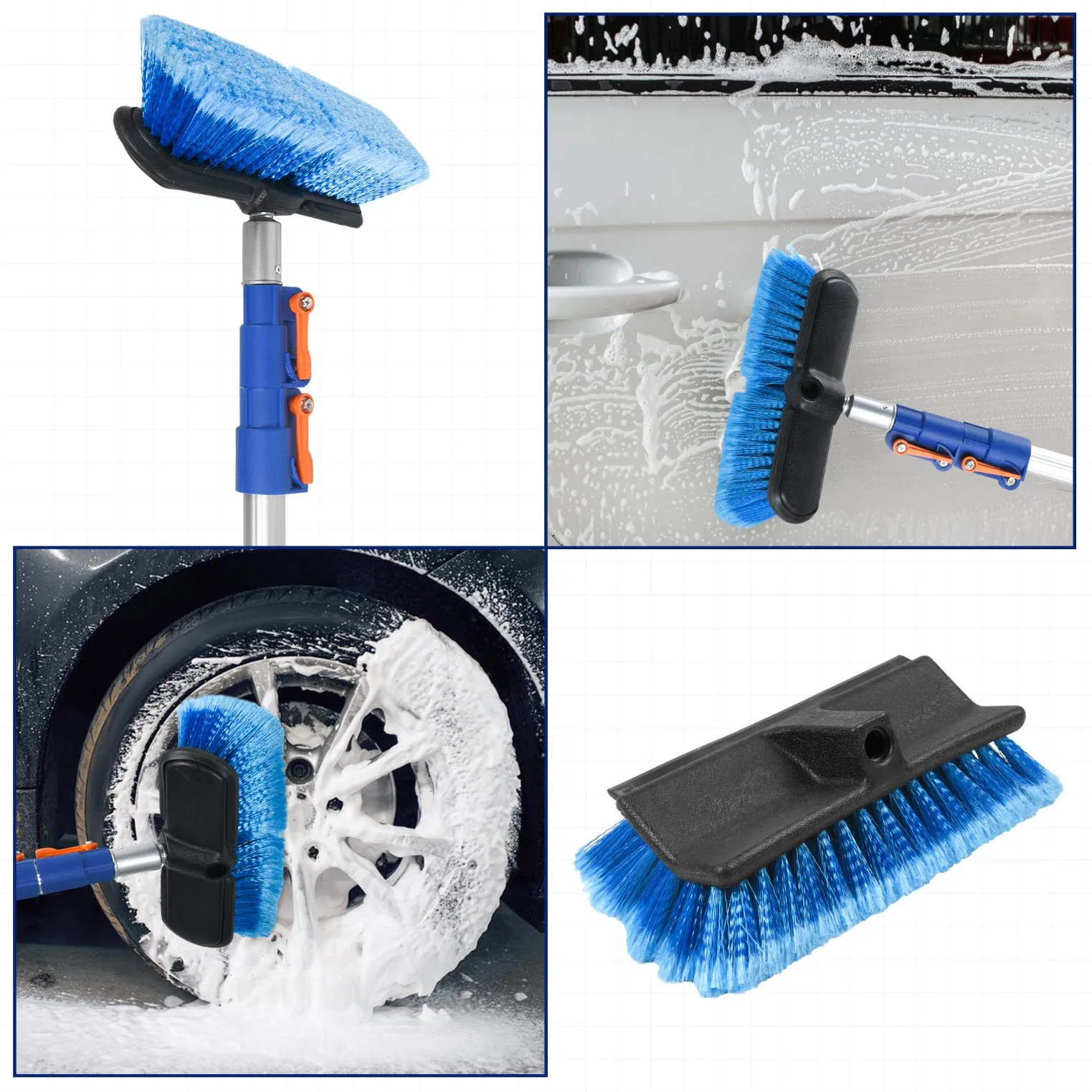 3 in 1 Telescopic Window Cleaning Squeegee Set 12FT Car Cleaning Kit