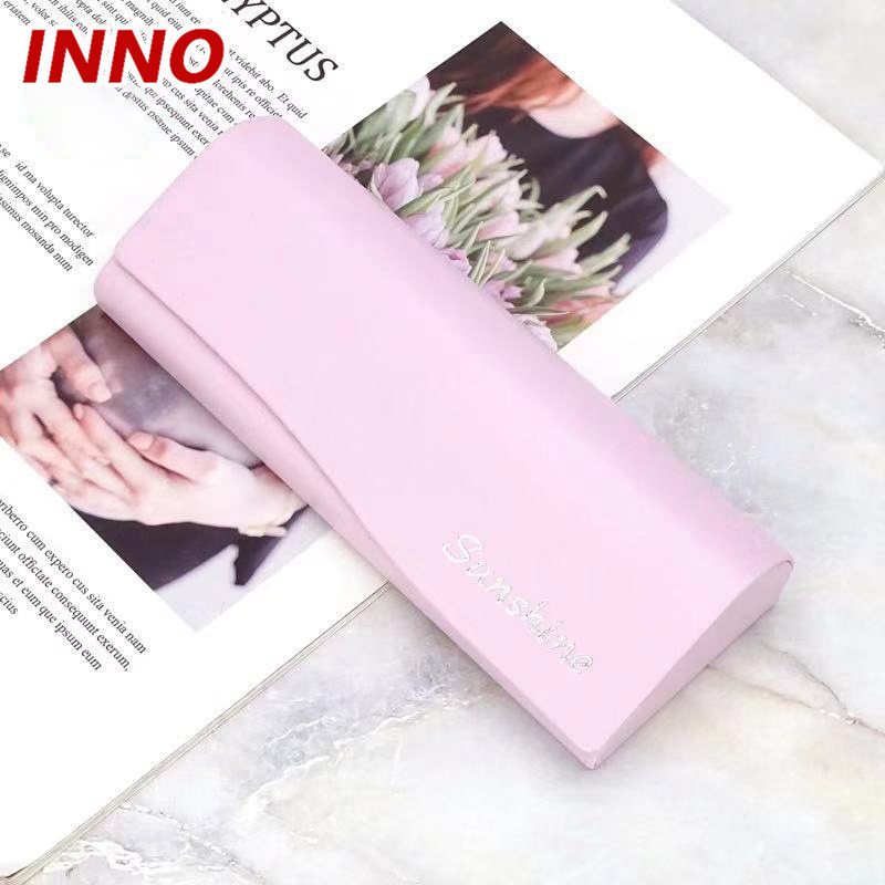 Inno-T170 Manufacturer Direct Selling Macaroon Colour PU Leather Hard Glasses Case; Free Custom Logo Eco-Friendly