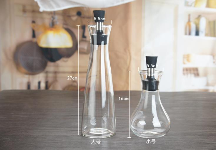 Domestic Kitchen Oil Pot Cooking Oil Dispenser Glass Bottle Oil and Glass Oil Vinegar Bottles Pot Set