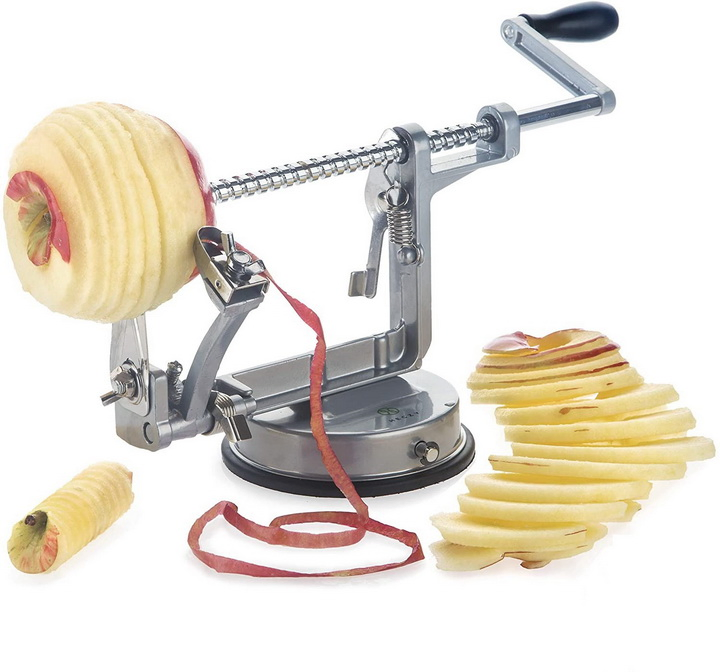 Amazon Hot Sell Household Aluminum Multifunctional 3-in-1 Manual Potato Pear Persimmon Apple Peeler