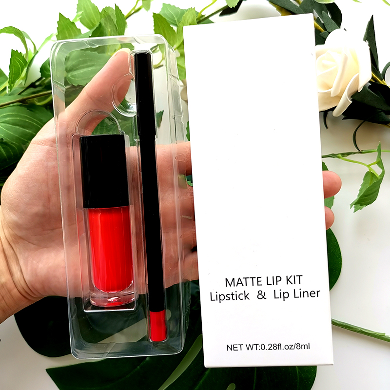 Wholesale Custom Logo Waterproof Long Lasting Matte Lipstick Lipliner Set